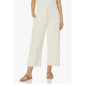 VINCE Women's Wide Leg Cropped Sweatpants Size XL Cream Loungewear Comfy